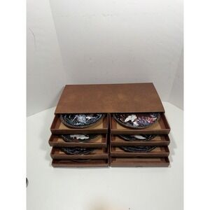 Bradex Seasons Cabinet Plates Kingdom Of Thailand Porcelain Lot Of 7 & Case